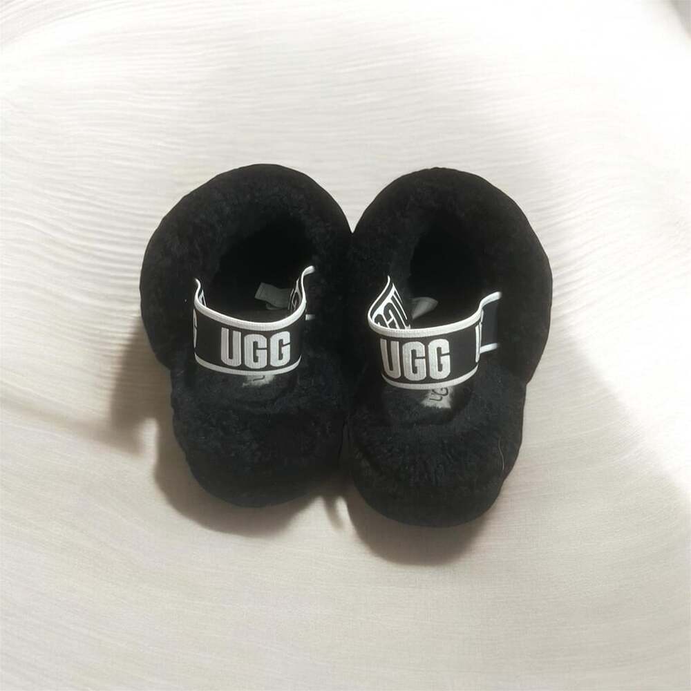 UGG Women's Black Puff Yeah Quilted Slingback Slippers